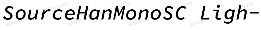 SourceHanMonoSC Ligh字体转换